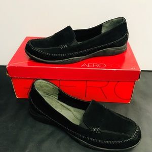 Aerosoles Ivory Tree Moccasins Black Nubuck Size 8